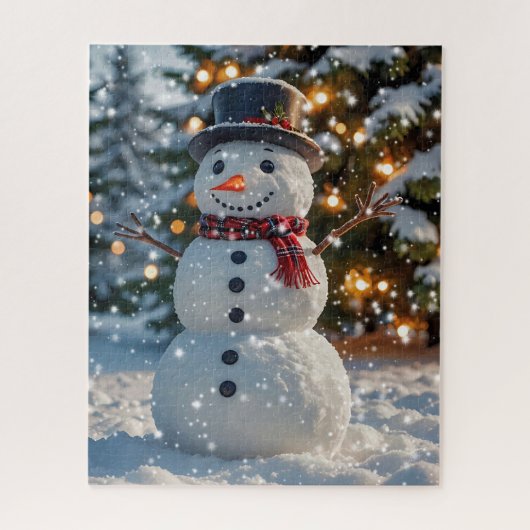 Kerstsnowman Puzzle Legpuzzel (Verticaal)