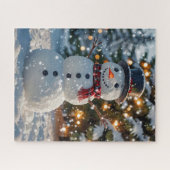 Kerstsnowman Puzzle Legpuzzel (Horizontaal)