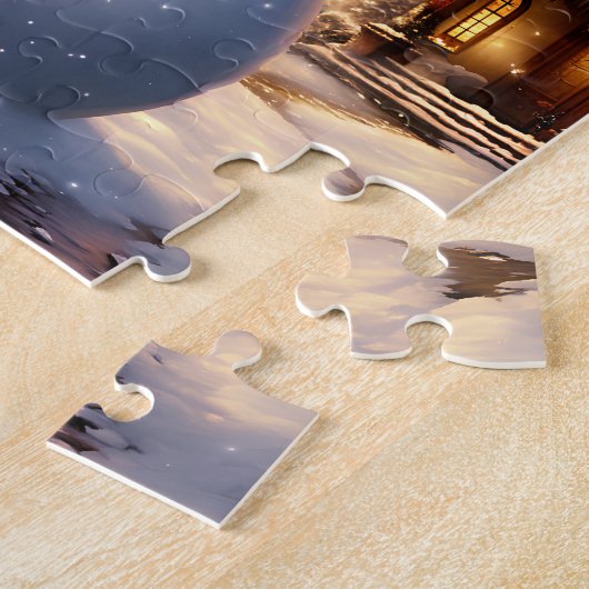 Kerstsnowman Puzzle Legpuzzel (Zijkant)