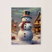 Kerstsnowman Puzzle Legpuzzel (Verticaal)