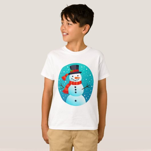 KerstSnowman T-Shirts (Voorkant volledig)