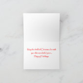 kerstsnowman vouwd Wenskaart Kaart (Binnen)