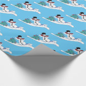 Kerstsnowman-Waterverf — Ontwerpverlooppapier Cadeaupapier (Hoek)