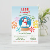 KerstSnowman-wereldbol en sneeuwvlokken Kaart (Staand voorkant)