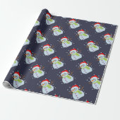 kerstsnowmanpapier cadeaupapier (Uitgerold)