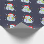 kerstsnowmanpapier cadeaupapier (Hoek)