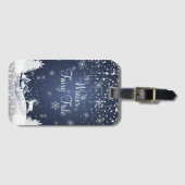 kerstsnowy Fairy Tale Fantasy Forest Bagagelabel (Voorkant (horizontaal))