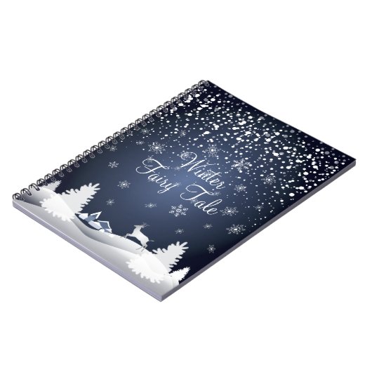 kerstsnowy Fairy Tale Fantasy Forest Notitieboek (Linkerzijde)