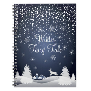 kerstsnowy Fairy Tale Fantasy Forest Notitieboek
