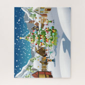kerstsnowy Small Town Puzzle Legpuzzel (Verticaal)