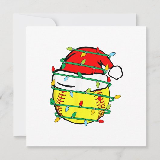 Kerstsoftbal  kaart (Voorkant)