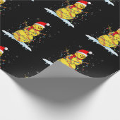 KerstSoftball Snowman Santa Xmas lampjes voor B Cadeaupapier (Hoek)