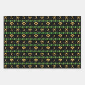 Kerstsoftbalspeler - Meisjes groen cheque Inpakpapier Vel (Voorkant 2)