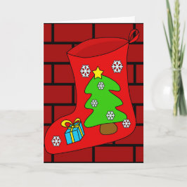 Kerstsok 2 feestdagen kaart