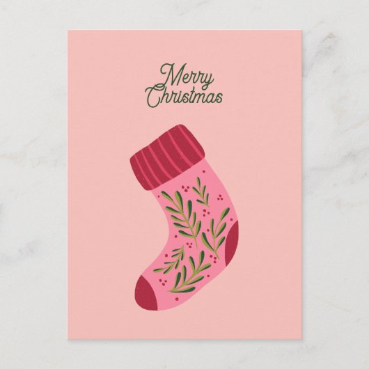 Kerstsok Briefkaart (Voorkant)