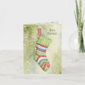 kerstsok kaart (Voorkant)