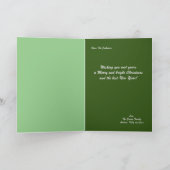 Kerstsok Kerstmis gevouwen Kaart (Binnen)