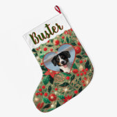 Kerstsok met elke foto, persoon of huisdier (Achterkant (Hangend))