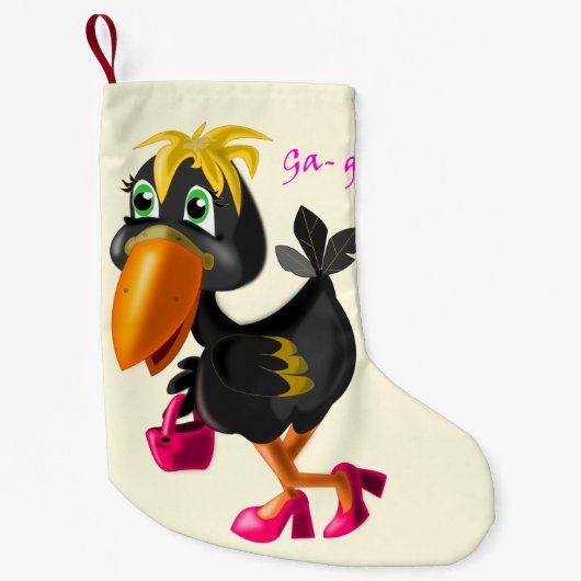 Kerstsok met Moderne Vogel Kleine Kerstsok (Voorkant)