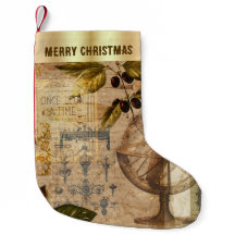 Kerstsok met vintage 'Once Upon A Time'-thema