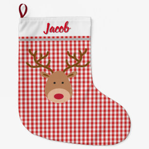 Kerstsok personaliseren - Rudolph