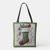 Kerstsok tote bag (Achterkant)