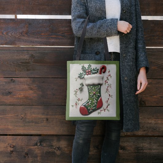 Kerstsok tote bag
