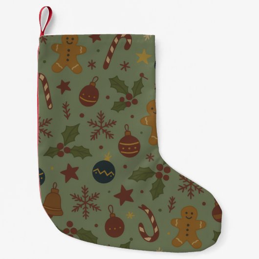 Kerstsok van peperkoek kleine kerstsok (Voorkant)
