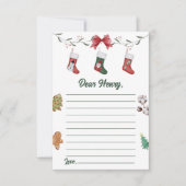 Kerstsok Verjaardagscapsule Nota Bericht Kaart (Voorkant)