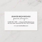 kerstsokje voor aangepaste winkels visitekaartje (Achterkant)