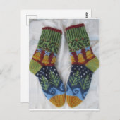 kerstsokken briefkaart (Voorkant / Achterkant)