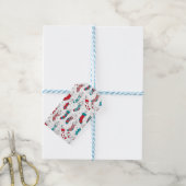 kerstsokken cadeaulabel (Met Touw)