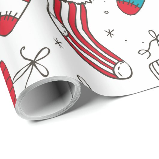 kerstsokken cadeaupapier (Rol Hoek)