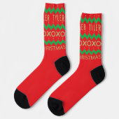 Kerstsokken Chevron Design Sokken (Links)