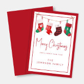 Kerstsokken Feestdagenkaart