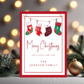 Kerstsokken Feestdagenkaart