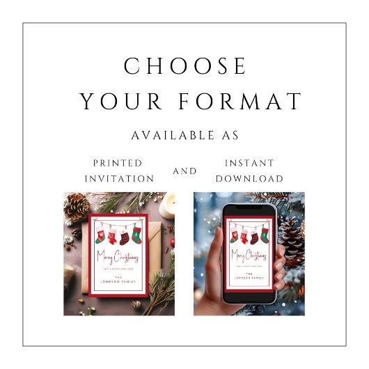 Kerstsokken Feestdagenkaart