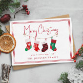 Kerstsokken Feestdagenkaart