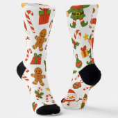Kerstsokken | Festieve Kerstsokken Sokken (Gebogen)