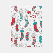 kerstsokken fleece deken (Voorkant)