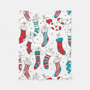 kerstsokken fleece deken