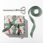 Kerstsokken Inpakpapier Vintage