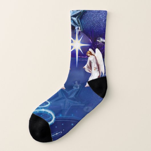 kerstSokken, kerstangel Sokken (Links - buitenkant)