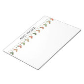 kerstsokken, kousen, tuintekst notitieblok (Schuin)