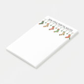 kerstsokken, kousen, tuintekst post-it® notes (Schuin)