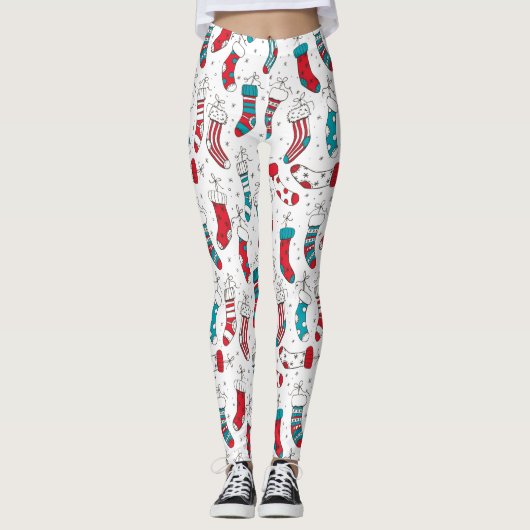 kerstsokken leggings (Voorkant)