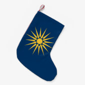 Kerstsokken met de vlag van Macedonië, Griekenland Kleine Kerstsok (Voorkant (Hangend))