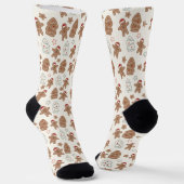 Kerstsokken met kerstmannen van peperkoek sokken (Gebogen)