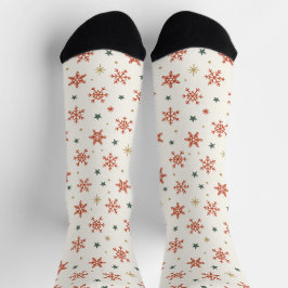 Kerstsokken met sneeuwvlokken sokken