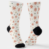 Kerstsokken met sneeuwvlokken sokken (Gebogen)